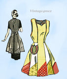 1950s Original Vintage Mail Order Pattern 8042 Misses Princess Cut Apron Sz 38 B