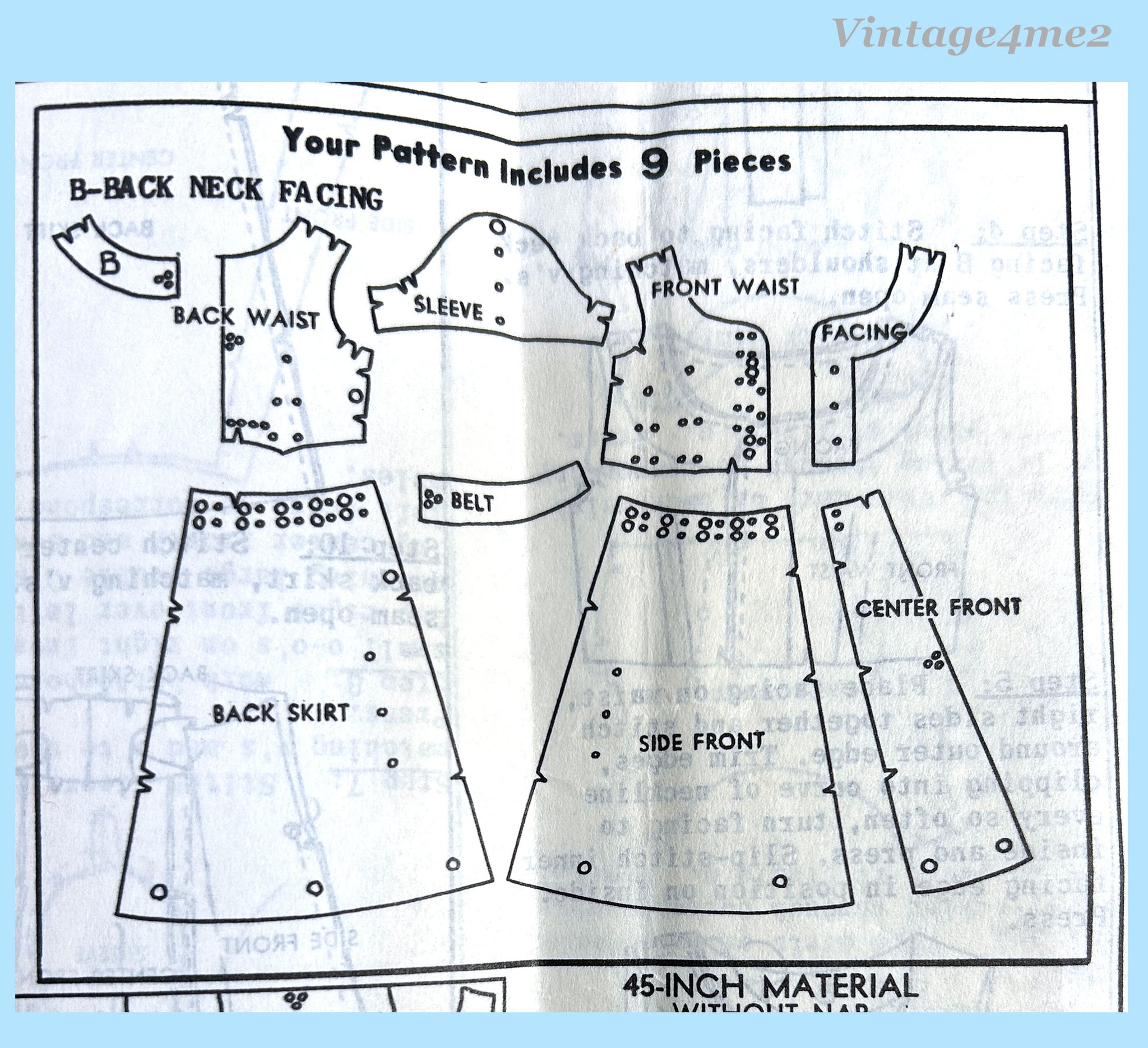 Mail Order 8123: 1950s Full Skirt Rockabilly Dress Sz 32 B Vintage Sew –  Vintage4me2