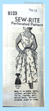 Mail Order 8123: 1950s Full Skirt Rockabilly Dress Sz 32 B Vintage Sewing Pattern
