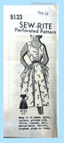 Mail Order 8123: 1950s Full Skirt Rockabilly Dress Sz 23 B Vintage Sewing Pattern