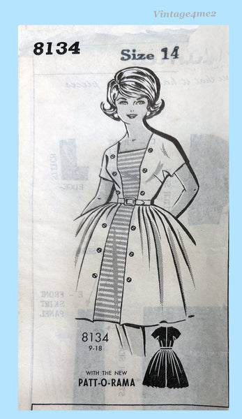 Sew Rite 8134: 1960s Rare Uncut Designer Sailor Dress 34B Vintage Sewing Pattern