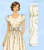 1940s Vintage Mail Order Sewing Pattern 8181 Very Easy Misses Dress Sz 31 Bust