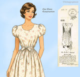 1940s Vintage Mail Order Sewing Pattern 8181 Very Easy Misses Dress Sz 31 Bust