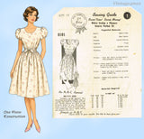 1940s Vintage Mail Order Sewing Pattern 8181 Very Easy Misses Dress Sz 31 Bust