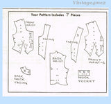 Mail Order Pattern 8197 Pattern Pieces