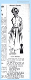 1950s Vintage Mail Order Pattern 8308 Uncut Misses Sue Burnet Dress 34B