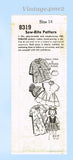 1950s Vintage Mail Order Sewing Pattern 8319 Cute 14in Little Girl Doll Clothes