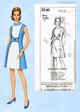 1970s Vintage Mail Order Sewing Pattern 8340 Uncut Misses Jet Age Dress Sz 37 B