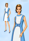 1970s Vintage Mail Order Sewing Pattern 8340 Uncut Misses Jet Age Dress Sz 37 B