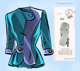 Mail Order 8536: 1940s Uncut Misses Peplum Suit Sz 38 B Vintage Sewing Pattern