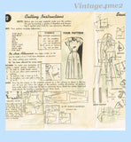 1940s Vintage Mail Order Sewing Pattern 8580 Uncut Saddle Shoulder Dress Sz 34 B
