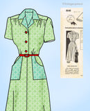Mail Order 8646: 1950s Uncut Misses Shirtwaist Dress 32B Vintage Sewing Pattern