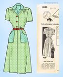 Mail Order 8646: 1950s Uncut Misses Shirtwaist Dress 32B Vintage Sewing Pattern