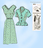Mail Order 8915: 1950s Uncut Misses Dress & Jacket 39 B Vintage Sewing Pattern