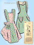 Mail Order 8953: 1940s Farm Kitchen Apron Sz 36 Bust Vintage Sewing Pattern