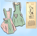 Mail Order 8953: 1940s Farm Kitchen Apron Sz 36 Bust Vintage Sewing Pattern