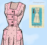 1950s Vintage Marian Martin Sewing Pattern 9014 Uncut Misses Sun Dress Sz 35 B