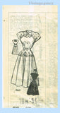 1940s Vintage Marian Martin Sewing Pattern 9049 Uncut Misses Keyhole Dress 34 B