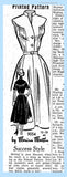 Mail Order 9054: 1950s Misses Casual Sun Dress Sz 34 Bust Vintage Sewing Pattern