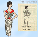 1950s Vintage Marian Martin Sewing Pattern 9055 Stylish Misses Sun Dress 33 B