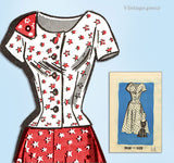 1950s Vintage Marian Martin Sewing Pattern 9058 Misses Sun Dress & Jacket Sz 34B