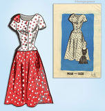 1950s Vintage Marian Martin Sewing Pattern 9058 Misses Sun Dress & Jacket Sz 34B