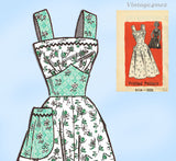 1950s Vintage Marian Martin Sewing Pattern 9114 Chic Misses Sun Dress Sz 36 B