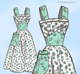 1950s Vintage Marian Martin Sewing Pattern 9114 Chic Misses Sun Dress Sz 36 B