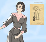 Marian Martin 9120: 1940s Misses Street Dress Sz 34 B Vintage Sewing Pattern