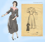Marian Martin 9120: 1940s Misses Street Dress Sz 34 B Vintage Sewing Pattern