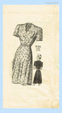 Marian Martin 9150: 1940s Misses Scalloped Dress Sz 46 B Vintage Sewing Pattern