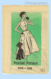 1950s Vintage Marian Martin Sewing Pattern 9198 Chic Misses Sun Dress Sz 36 B