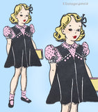 1940s Vintage Marian Martin Sewing Pattern 9236: Cute Toddler Girls Jumper Sz 6