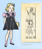 1940s Vintage Marian Martin Sewing Pattern 9236: Cute Toddler Girls Jumper Sz 6