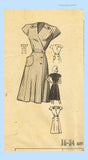 1940s Original Vintage Marian Martin Pattern 9237 Misses Uncut WWII Wrap Dress 34 B