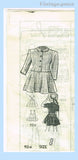 1940s Vintage Marian Martin Pattern 9241 Cute Uncut Little Girls Peplum Suit Sz 8