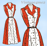 1950s Vintage Marian Martin Sewing Pattern 9280 Darling Misses Sun Dress Sz 37 B