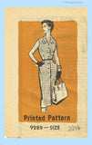 1950s Vintage Marian Martin Sewing Pattern 9289 Misses Slender Dress Sz 41 B