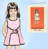 1970s Vintage Marian Martin Sewing Pattern 9301 Uncut Little Girls Wrap Dress Sz 8