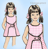 1970s Vintage Marian Martin Sewing Pattern 9301 Uncut Little Girls Wrap Dress Sz 8