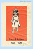 1970s Vintage Marian Martin Sewing Pattern 9301 Uncut Little Girls Wrap Dress Sz 8