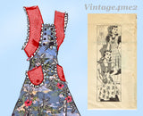 Marian Martin 9326: 1940s Misses WWII Farm Kitchen Apron Sz SM Vintage Sewing Pattern