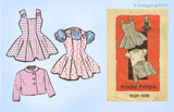 1950s Vintage Marian Martin Sewing Pattern 9329 Toddler Girls Jumper Suit Size 2