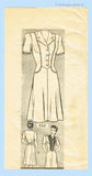 1940s Vintage Marian Martin Sewing Pattern 9341 Stunning Misses WWII Dress Sz 34 B