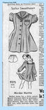 1940s Vintage Marian Martin Pattern 9375 Cute Uncut Little Girls Sailor Dress Sz 8