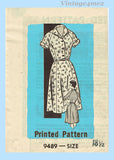 1960s Vintage Marian Martin Sewing Pattern 9486 Uncut Plus Size Ladies Dress 39 B
