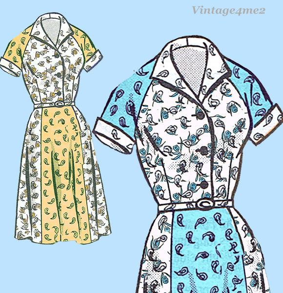 1960s Vintage Marian Martin Sewing Pattern 9486 Uncut Plus Size Ladies Dress 39 B