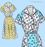1960s Vintage Marian Martin Sewing Pattern 9486 Uncut Plus Size Ladies Dress 39 B