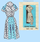 1960s Vintage Marian Martin Sewing Pattern 9486 Uncut Plus Size Ladies Dress 39 B