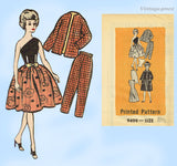 1960s Vintage Marian Martin Sewing Pattern 9499 Rare Uncut Barbie Doll Clothes Set